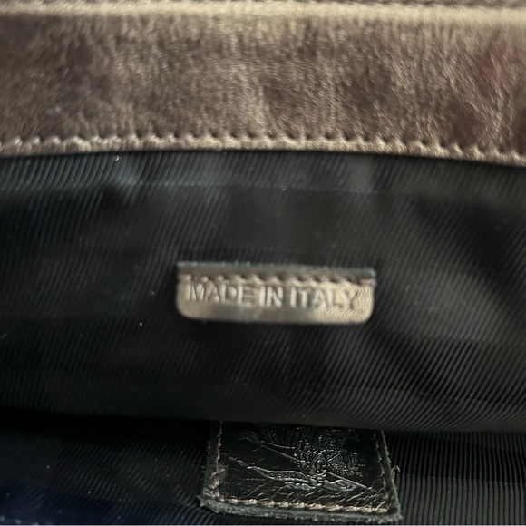 Burberry Metallic Calfskin Quilted Mini Manor Tote Pewter - Picture 7 of 9